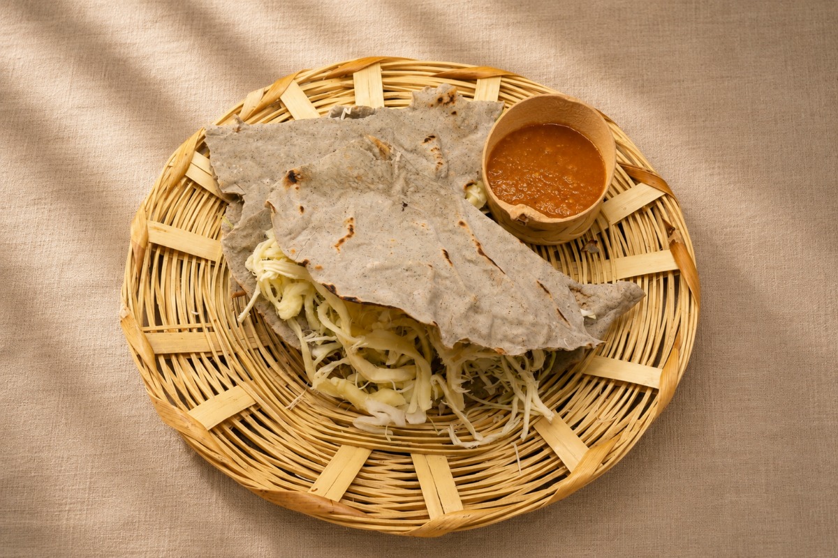 Oaxacan-style tacos with avocado and crema at Café de Olla, San Francisco Mission District